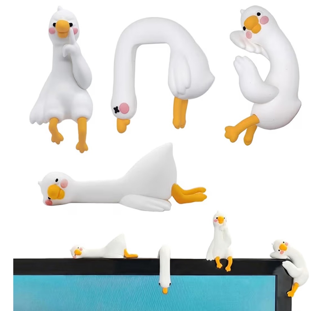 Funny Resin Desk Goose Decor 4 PCS